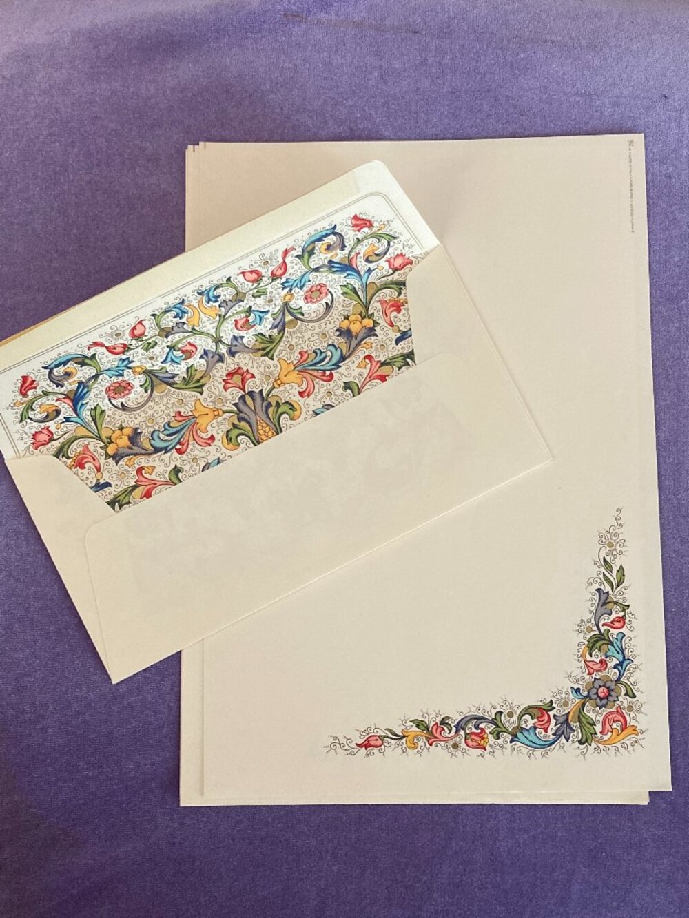 Vintage Italian Florentine Stationery - 4 Sets